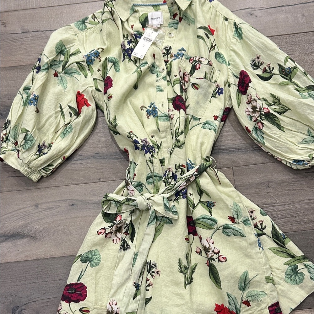 Floral green Anthropologie dressNWT - Picture 4 of 4